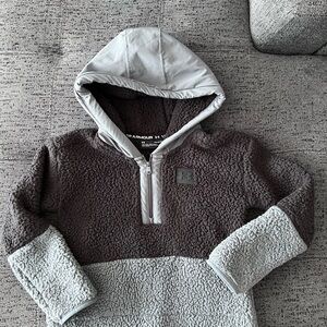 Under Armour Kids' Gray and Black Sherpa Hoodie